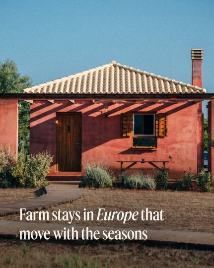 Instagram post by @roadbook: In these stays, mornings start in the garden, meals follow the day’s pick, and the pace…
