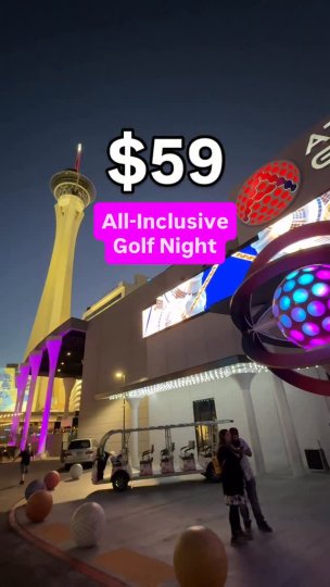 Example TikTok post by @atomicgolfvegas