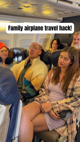 Instagram post by @blakeysmalls: Your family will love this airplane travel hack!