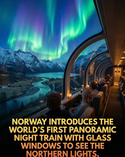 Instagram post by @hashem.alghaili: Norway’s new Northern Lights Train offers a front-row seat to the Arctic’s most…