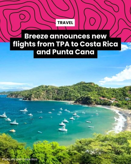 Instagram post by @thatssotampa: Breeze Airways announces new nonstop international flights from Tampa ✈️ Comment FLY for…