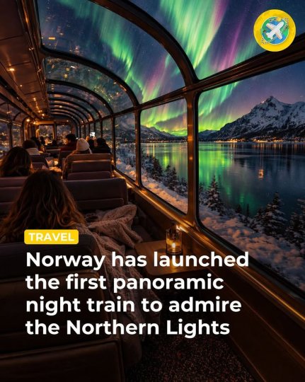 Instagram post by @letsgofaraway_: Norway is innovating in rail tourism with the launch of a panoramic night train specially…