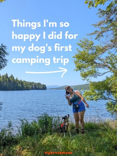 Instagram post by @mybravemona: Mona embarked on her first camping trip last summer 🏕️ I grew up camping a lot with my…