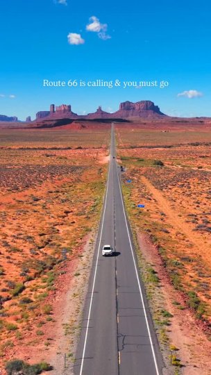 Instagram post by @thespinningatlas: Route 66 is 100 years old!! There’s just something different about a Route 66 road trip…