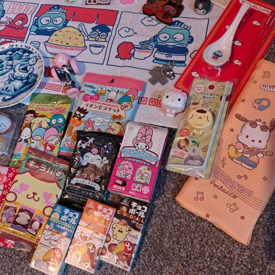 Reddit post in r/sanrio: My Sanrio haul from my honeymoon in Japan