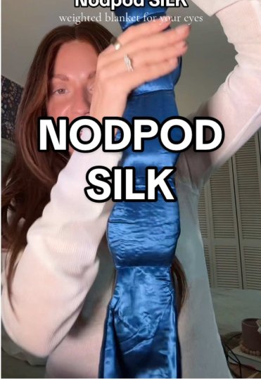 TikTok post by @cicihaskill: Nodpod Silk weighted blanket for your eyes just got even better. It provides gentle…
