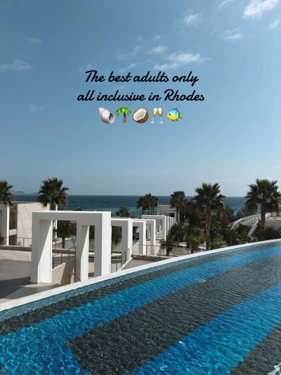 TikTok post by @maddisen97: A showcase of the Mayia Exclusive Resort & Spa in Rhodes, featuring its adult-only…