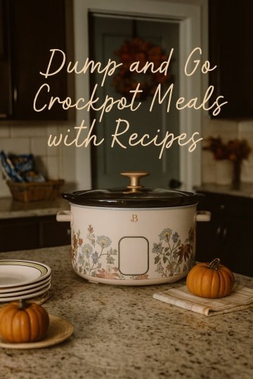 TikTok post by @haileymaddoxx: This post provides four simple 'dump-and-go' crockpot recipes: Creamy Ranch Pork Chops,…