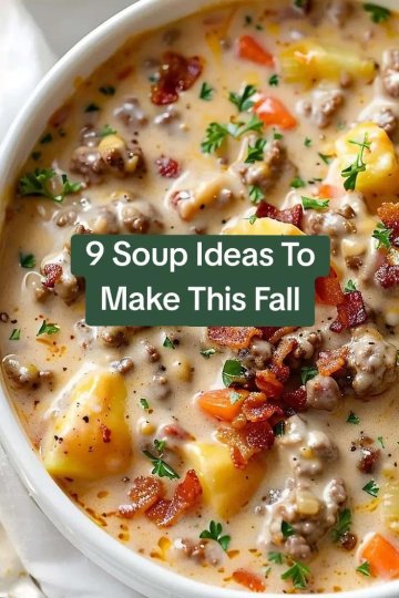 TikTok post by @our.accidental.adventure: 9 super easy soup ideas to cook in the crockpot this fall for easy, cozy dinners.