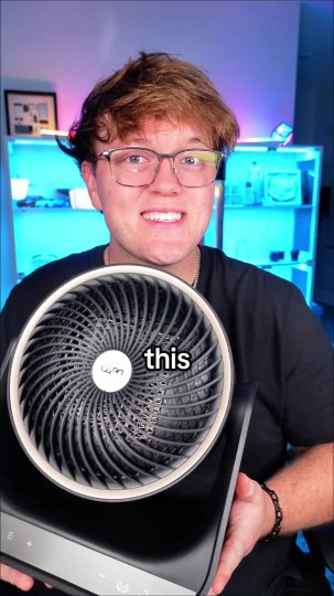 TikTok post by @kylekruegerr: this is not a fan. it heats in seconds, moves warmth across the room, and eco mode cuts…