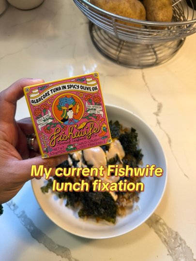 TikTok post by @moriahlovespgh: I have a deep love of tinned fish but this fishwife tuna in spicy olive oil is at the top…