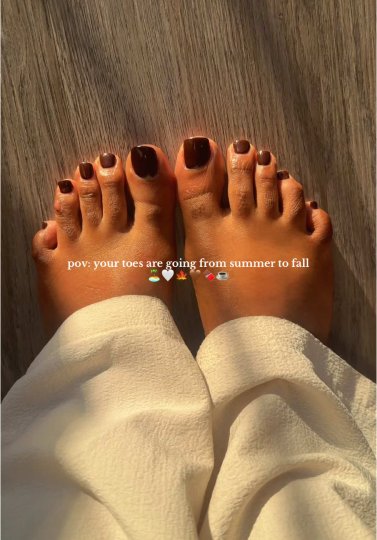TikTok post by @angelicasdiaries: angelica’s diaries - ep. 45 chocolate brown toes for fall… now all that’s missing is…