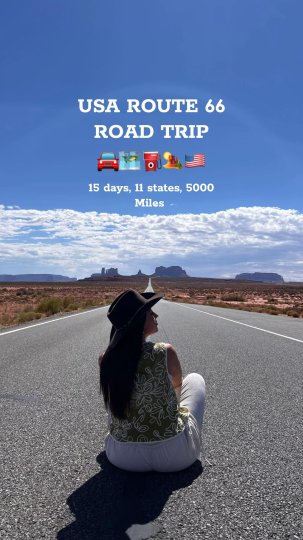 TikTok post by @vivienmxx: USA 66 ROAD TRIP
