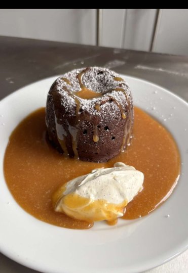 TikTok post by @samsational_eats: AD I present the perfect winter dessert, the almond chocolate fondant with a miso…