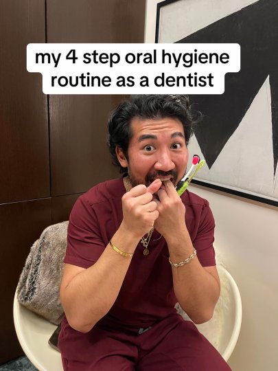 TikTok post by @paste.dental: Your 4-step oral hygiene routine 🦷✨ 1️⃣ Tongue scrape 2️⃣ Floss 3️⃣ Brush 4️⃣ Mouthwash…