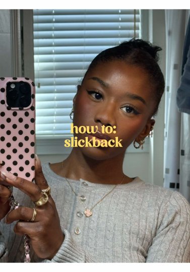 TikTok post by @abakasante: This was scaryyyy 😭 do we like the space bun moment? #slickback #blackgirlhair @CÉCRED…