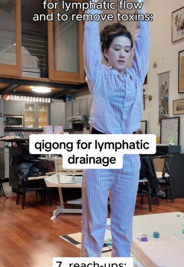 TikTok post by @angelashanhu: qigong movements to boost immune system and lymph drainage