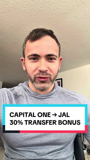 TikTok post by @pointedbyjared: Massive news in the credit card world. Capital One is running a 30% transfer bonus to…