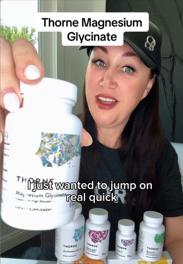 TikTok post by @rhonda_ann1: Winding down at the end of the day? 🌙 Thorne Magnesium Glycinate supports relaxation and…