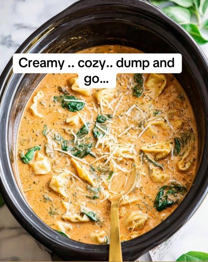 TikTok post by @brandyjohnson241: 🧀 Creamy Tortellini Soup (Crockpot) Ingredients • 1 lb Italian sausage (mild or hot) • 1…