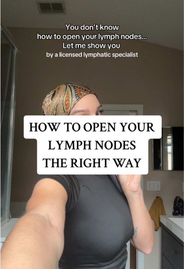 TikTok post by @detoxwithlo: How to: Open your lymph nodes before a lymphatic drainage massage (VODDER method)