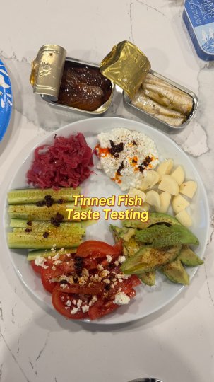 TikTok post by @deadlifts.and.doggies: Tinned fish is basically skincare you can eat 🐟✨ Packed with omega-3s for glowing skin,…
