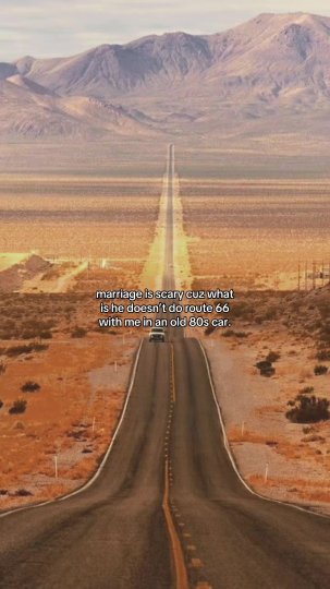 TikTok post by @holliemaesspam: A video featuring scenes from a road trip along Route 66 in the USA, with text overlay…