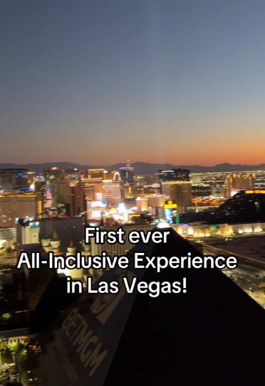 TikTok post by @vegas.revealed: All-Inclusive Experience: 2 people, 2 nights, 3 meals a day, 2 show tickets, 2 roller…
