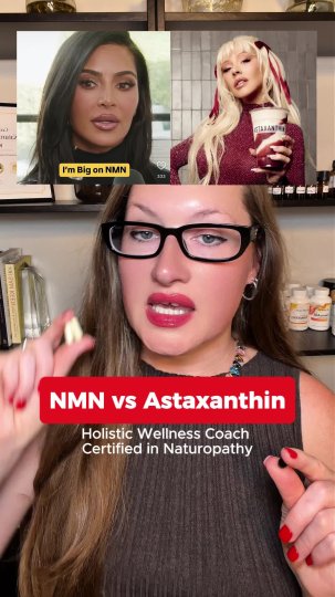 TikTok post by @naturopathicapothecary1: NMN vs Astaxanthin as anti aging supplements