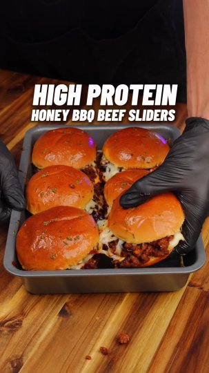 TikTok post by @panaceapalm: High Protein Honey BBQ Beef Sliders! 🔥🥩🍔 #highprotein #honeyBBQbeef #sliders #lowcalorie…