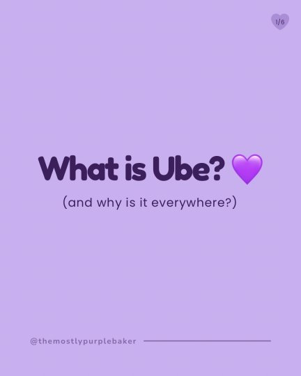 TikTok post by @themostlypurplebaker: ube is a purple yam from the Philippines that’s naturally vibrant and slightly sweet ✨…