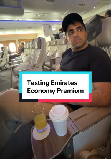 TikTok post by @uptin: Testing out Emirates Economy Premium