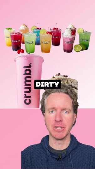 TikTok post by @try_pruf: Crumbl’s new Dirty Soda drink is insane. It has 186 grams of sugar which is equal to… •…
