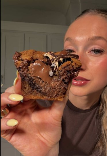 TikTok post by @wellmadebykiley: the first bite tastes like heaven…and the second one sends you there indeed 😌 these brown…