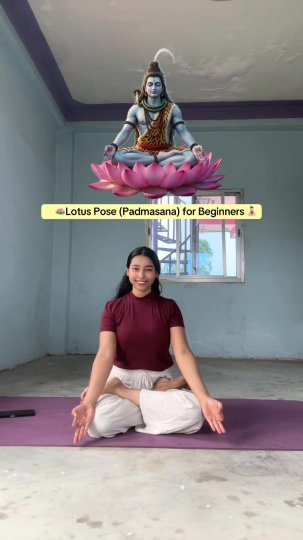 TikTok post by @nikita_harivansh: 🪷 Lotus Pose (Padmasana) Benefits 🪷 ✨ Improves posture and flexibility✨ Strengthens body…