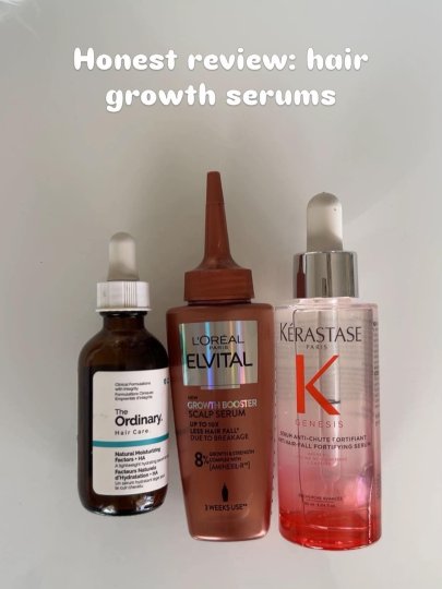 TikTok post by @re.s110: Hair growth serums review 😍🎀 #haircare #hairserum #hairgrowth #fypp #kerastase @The…