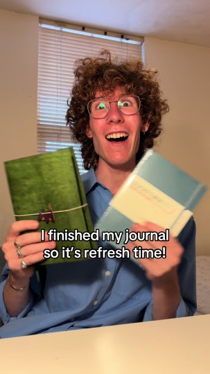 TikTok post by @owenjournaling: I finished my journal so let’s do a journal refresh and put in my new one… @paper…