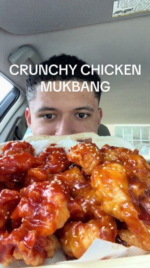 TikTok post by @bizzkitmc: Korean Fried Chicken Mukbang honey soy garlic/sweet and spicy flavor
