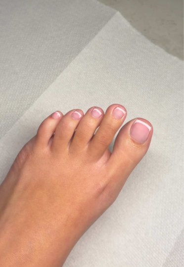 TikTok post by @nyltiak9: Loved the French pedicure so much had to do it again 💗🤭 @Silk & Shine Nails