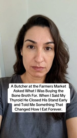 TikTok post by @livingwiththyroid: Dear Friend, I was buying bone broth bones at a farmers market. Beef marrow bones. I had…
