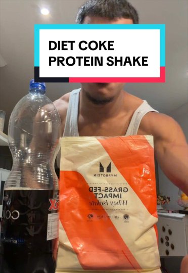 TikTok post by @zm_fitness3: Trying the viral Diet Coke protein shake Credits to @thediegowilson