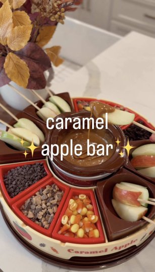 TikTok post by @lifewithlainee: **All linked in my Amazon Storefront (in my bio). Click the image to shop! 🍏🍂This caramel…
