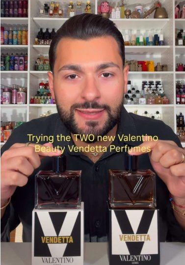 TikTok post by @paulreactss: let’s try the new @Valentino.Beauty fragrances, Vendetta Donna and Vendetta Uomo…