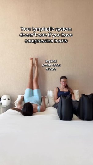 TikTok post by @carlottagagnaofficial: Your lymphatic system doesn't know if you have compression boots ☝🏻 Compression boots are…