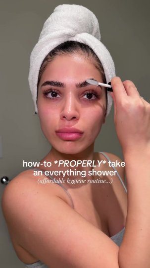 TikTok post by @kiyana.ebrahimi: wish I could feel THIS clean everyday…😍 (everything shower routine ACTIVATED)…