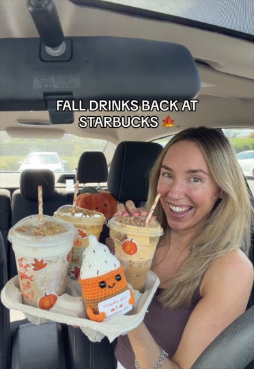 TikTok post by @tarynrrose: The best time of the year 🍁 @Starbucks FALL MENU OUT TODAY! I tried 3 of the new ones,…
