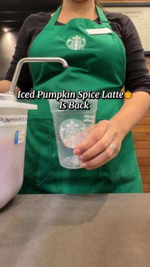 TikTok post by @baristastarbucks0: Iced Pumpkin Spice Latte🎃 Is Back✨