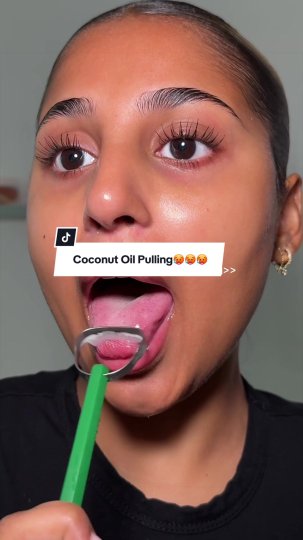 TikTok post by @lailapaul7: Coconut oil pulling 🥵🥵 @Euthymol US