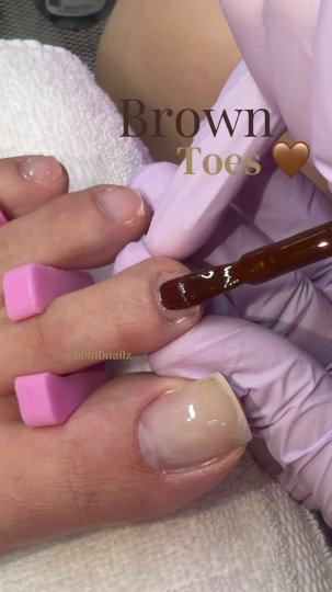 TikTok post by @b0mbnailz: Perfect for fall time! Love these brown toes 😍🤌🤎