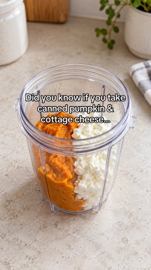TikTok post by @fuel.bytes: 🛒Ingredients: ▢ ½ cup pumpkin purée ▢ 1 cup cottage cheese ▢ 3 large eggs ▢ 3 tablespoons…